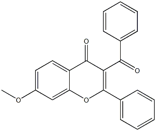 4H-1-Benzopyran-4-one, 3-benzoyl-7-methoxy-2-phenyl- Structure