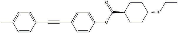 Cyclohexanecarboxylic acid, 4-propyl-, 4-[2-(4-methylphenyl)ethynyl]phenyl ester, trans- Structure