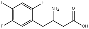 3-Amino-4-(2,4,5-trifluorophenyl)butanoic acid 구조식 이미지
