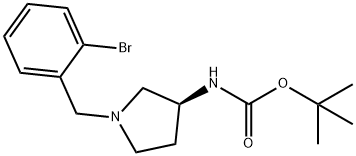 (S)-tert-Butyl 1-(2-bromobenzyl)pyrrolidin-3-ylcarbamate Structure