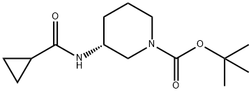 (R)-tert-Butyl 3-cyclopropaneamidopiperidine-1-carboxylate Structure