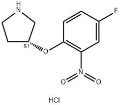(R)-3-(4-Fluoro-2-nitrophenoxy)pyrrolidine hydrochloride 구조식 이미지