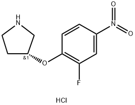 (R)-3-(2-Fluoro-4-nitrophenoxy)pyrrolidine hydrochloride 구조식 이미지