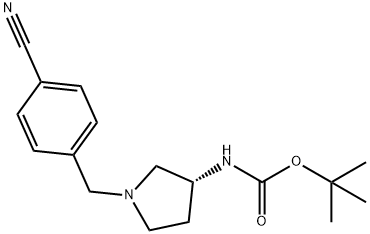 (R)-tert-Butyl 1-(4-cyanobenzyl)pyrrolidin-3-ylcarbamate Structure