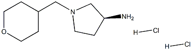 (S)-1-(Oxan-4-ylmethyl)pyrrolidin-3-amine dihydrochloride Structure