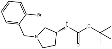 (R)-tert-Butyl 1-(2-bromobenzyl)pyrrolidin-3-ylcarbamate 구조식 이미지