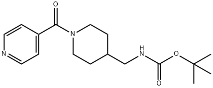 tert-Butyl [(1-isonicotinoylpiperidin-4-yl)methyl]carbamate 구조식 이미지