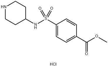 Methyl 4-(N-piperidin-4-ylsulfamoyl)benzoate hydrochloride Structure