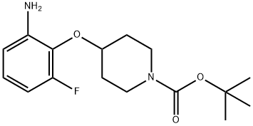 tert-Butyl 4-(2-amino-6-fluorophenoxy)piperidine-1-carboxylate Structure