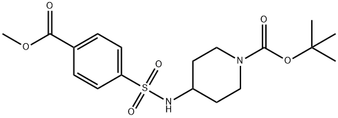tert-Butyl 4-(4-(methoxycarbonyl)phenylsulfonamido)piperidine-1-carboxylate Structure
