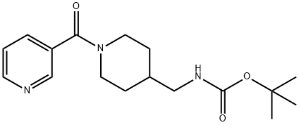 tert-Butyl [(1-nicotinoylpiperidin-4-yl)methyl]carbamate Structure