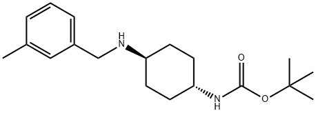 tert-Butyl (1R*,4R*)-4-(3-methylbenzylamino)cyclohexylcarbamate Structure