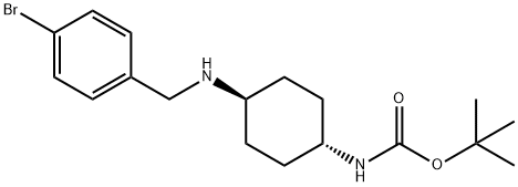 tert-Butyl (1R*,4R*)-4-(4-bromobenzylamino)cyclohexylcarbamate Structure