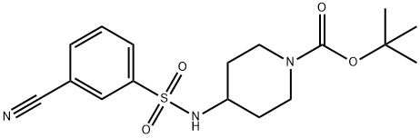 tert-Butyl 4-(3-cyanobenzenesulfonylamino)piperidine-1-carboxylate Structure