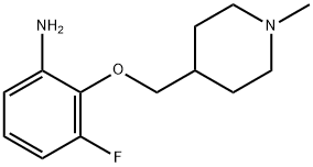 3-Fluoro-2-[(1-methylpiperidin-4-yl)methoxy]aniline Structure