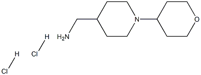 [1-(Tetrahydro-2H-pyran-4-yl)piperidin-4-yl]methanamine dihydrochloride Structure