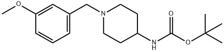 tert-Butyl 1-(3-methoxybenzyl)piperidin--4-ylcarbamate Structure