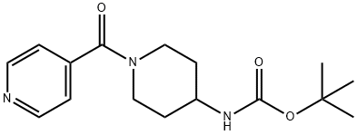 tert-Butyl 1-isonicotinoylpiperidin-4-ylcarbamate 구조식 이미지