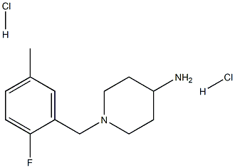 1-(2-Fluoro-5-methylbenzyl)piperidin-4-amine dihydrochloride Structure