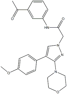 N-(3-acetylphenyl)-2-[4-(4-methoxyphenyl)-3-morpholin-4-ylpyrazol-1-yl]acetamide Structure