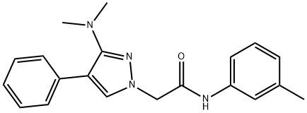 2-[3-(dimethylamino)-4-phenylpyrazol-1-yl]-N-(3-methylphenyl)acetamide Structure