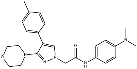 N-[4-(dimethylamino)phenyl]-2-[4-(4-methylphenyl)-3-morpholin-4-ylpyrazol-1-yl]acetamide Structure