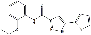 N-(2-ethoxyphenyl)-5-thiophen-2-yl-1H-pyrazole-3-carboxamide Structure