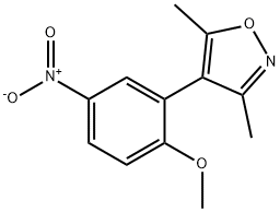 4-(2-methoxy-5-nitrophenyl)-3,5-dimethylisoxazole 구조식 이미지