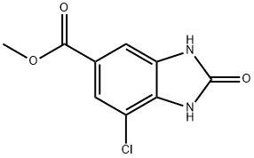 7-Chloro-2-oxo-2,3-dihydro-1H-benzoimidazole-5-carboxylic acid methyl ester Structure