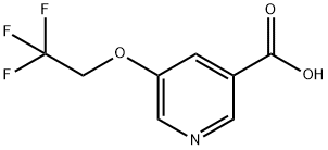 5-(2,2,2-Trifluoroethoxy)pyridine-3-carboxylic acid 구조식 이미지