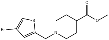 methyl 1-((4-bromothiophen-2-yl)methyl)piperidine-4-carboxylate 구조식 이미지
