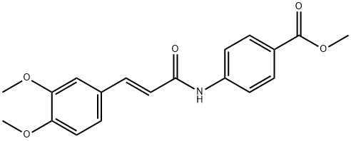 methyl 4-{[3-(3,4-dimethoxyphenyl)acryloyl]amino}benzoate 구조식 이미지