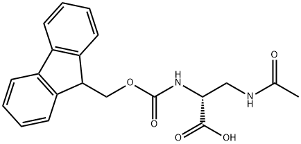 3-(Acetylamino)-N-Fmoc-D-alanine Structure