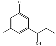 1-(3-Chloro-5-fluorophenyl)-1-propanol 구조식 이미지