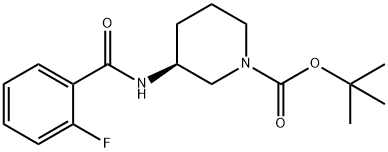 (S)-tert-Butyl 3-[(2-fluorobenzene)carbonylamino]piperidine-1-carboxylate Structure