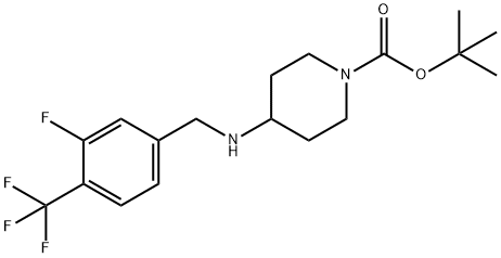 tert-Butyl 4-[3-fluoro-4-(trifluoromethyl)benzylamino]piperidine-1-carboxylate Structure