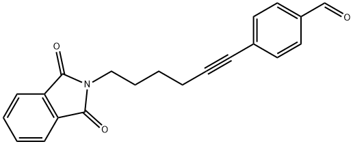 4-[6-(1,3-dioxo-2,3-dihydro-1H-isoindol-2-yl)hex-1-yn-1-yl]benzaldehyde 구조식 이미지