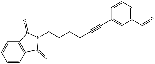 3-[6-(1,3-dioxo-2,3-dihydro-1H-isoindol-2-yl)hex-1-yn-1-yl]benzaldehyde 구조식 이미지