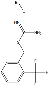 ({[2-(trifluoromethyl)phenyl]methyl}sulfanyl)methanimidamide hydrobromide Structure