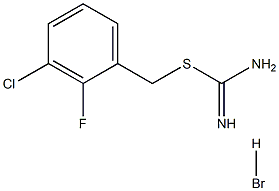 {[(3-chloro-2-fluorophenyl)methyl]sulfanyl}methanimidamide hydrobromide 구조식 이미지