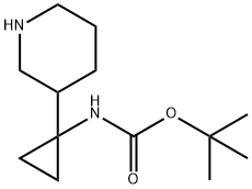 TERT-BUTYL (1-(PIPERIDIN-3-YL)CYCLOPROPYL)CARBAMATE Structure