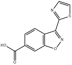 3-Thiazol-2-Yl-Benzo[D]Isoxazole-6-Carboxylic Acid Structure