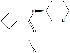 (S)-N-(Piperidin-3-yl)cyclobutanecarboxamide hydrochloride Structure