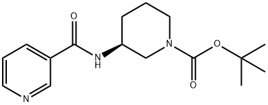(S)-tert-Butyl 3-(pyridine-3-carbonylamino)piperidine-1-carboxylate 구조식 이미지