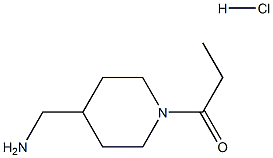 1-[4-(Aminomethyl)piperidin-1-yl]propan-1-one hydrochloride 구조식 이미지