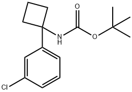 tert-Butyl N-[1-(3-chlorophenyl)cyclobutyl]carbamate Structure