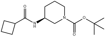 (S)-tert-Butyl 3-cyclobutaneamidopiperidine-1-carboxylate 구조식 이미지