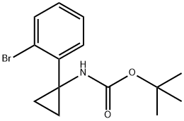 tert-Butyl N-[1-(2-bromophenyl)cyclopropyl]carbamate Structure