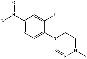 4-(2-fluoro-4-nitrophenyl)-1-methyl-1,4,5,6-tetrahydro-1,2,4-triazine 구조식 이미지