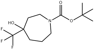 4-Hydroxy-4-Trifluoromethyl-Azepane-1-Carboxylic Acid Tert-Butyl Ester Structure